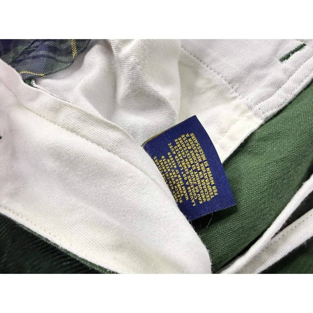 Polo Ralph Lauren Rugby Corduroy Pants Size 32 Mens Preppy Green Chino
